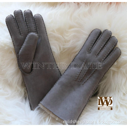Merino sheepskin/lamb/shearling double-faced glove